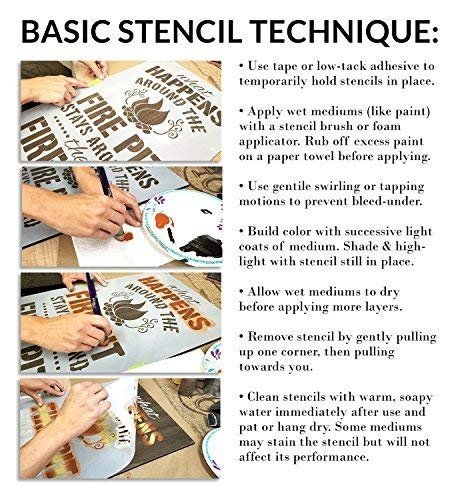 Boho Geometric Arrow Abstract Art Stencil Pattern by StudioR12 - Select  Size - USA Made - Craft DIY Bohemian Home Decor, Paint Farmhouse Wood Sign