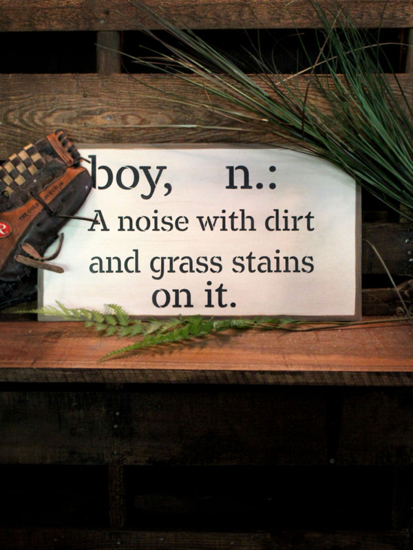 Boy - Noise Dirt Stains - Word Stencil - 20