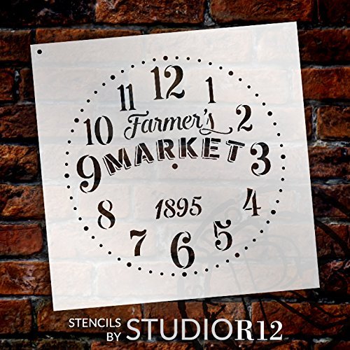 
                  
                Art Stencil,
  			
                Art Stencils,
  			
                Clock,
  			
                Clock Numerals,
  			
                Clocks,
  			
                Farm,
  			
                Farmers market,
  			
                Farmhouse,
  			
                Primitive,
  			
                stencil,
  			
                Stencils,
  			
                Studio R 12,
  			
                StudioR12,
  			
                StudioR12 Stencil,
  			
                  
                  