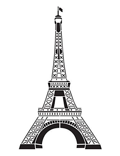 Eiffel Tower Stencil by StudioR12 | French Travel Art - Medium 8.5 x 11-inch Reusable Mylar Template | Painting, Chalk, Mixed Media | Use for Crafting, DIY Home Decor - STCL916_1