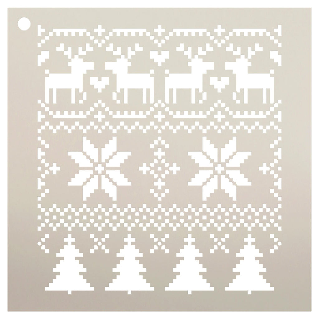 Christmas Trees Pattern Stencil by StudioR12