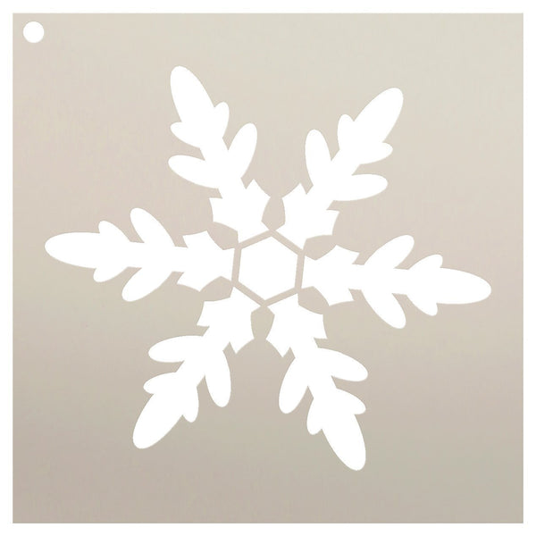Snowflake Stencil by StudioR12 | Classic Winter Art - Reusable Mylar Template | Painting, Chalk, Mixed Media | Use for Wall Art, DIY Home Decor - STCL953 SELECT SIZE
