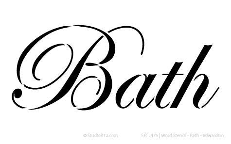 Word Stencil - Bath - Edwardian