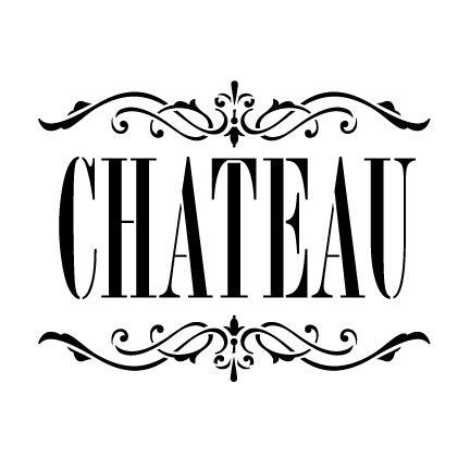 Chateau Word Art by StudioR12 | French Elegant and Chic - Reusable Mylar Template | Painting, Chalk, Mixed Media | Wall Art, DIY Home Decor - STCL912 - SELECT SIZE