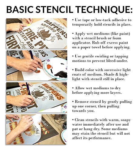 Stencils for Painting on Wood 12 Welcome Stencils for Crafts Drawing Tree  of Life Reusable Plastic Art Templates for Adults Wood Burning Paint Home