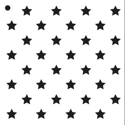 1/2 Stars Stencil by StudioR12  Simple Repeating Pattern Art- Small –  StudioR12 Stencils