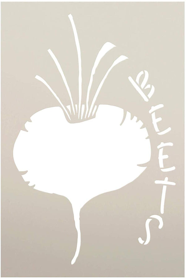 Beets Garden Marker Stencil by StudioR12 | DIY Spring Backyard Outdoor Home Decor | Vegetable Plant Label | Craft & Paint Rustic Wood Signs | Reusable Mylar Template | Select Size | STCL3362