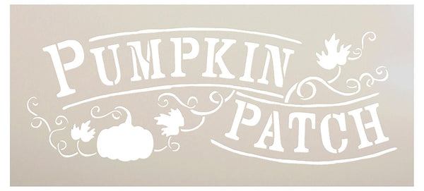 Pumpkin Patch Stencil by StudioR12 | Fall, Autumn Decor | Painting, Chalk, Mixed Media | Use for Wall Art, DIY Home Decor | Select Size | STCL1454