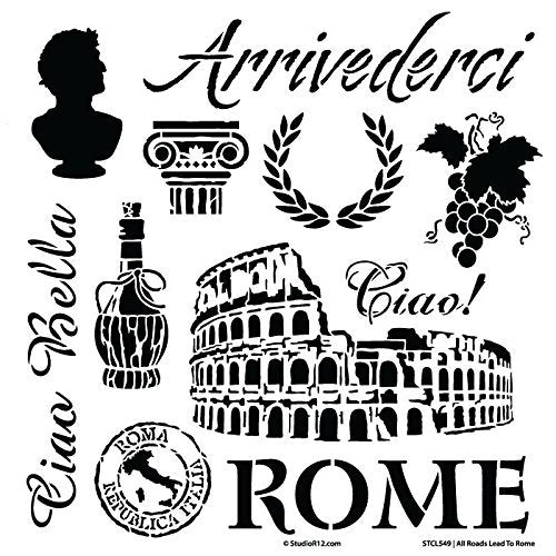 All Roads Lead to Rome Stencil - 12
