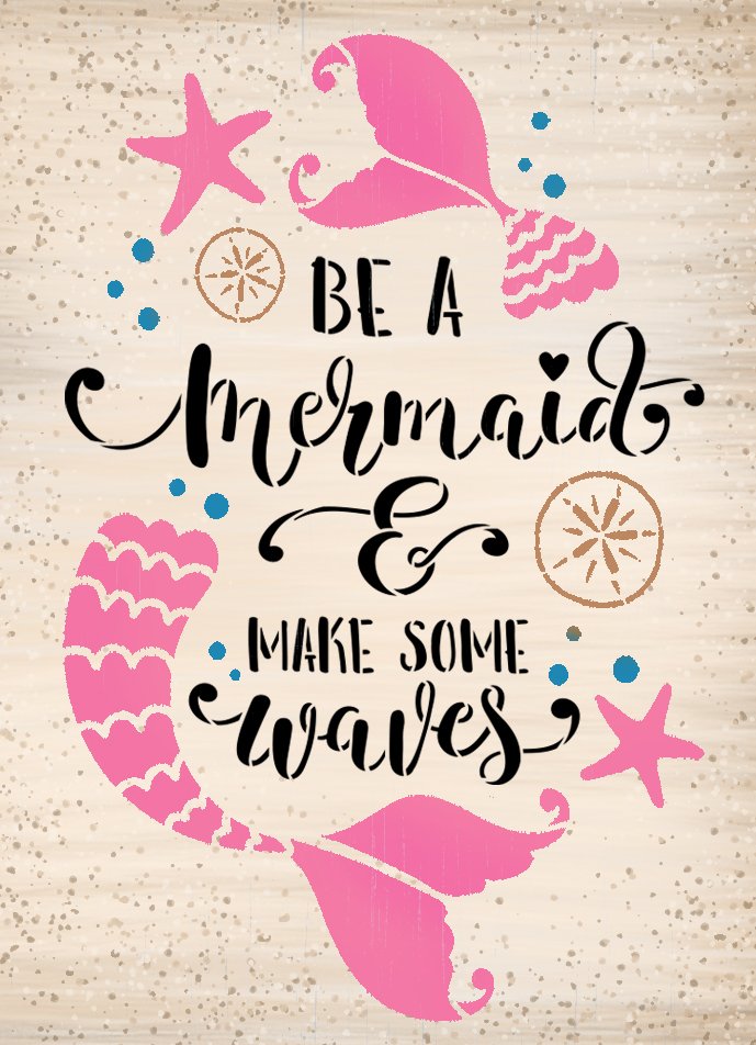 Whimsical Waves Stencil for Cookies