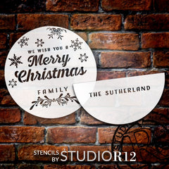 Personalized We Wish You A Merry Christmas Stencil by StudioR12, DIY  Custom Holiday Home Decor, Craft & Paint Wood Signs