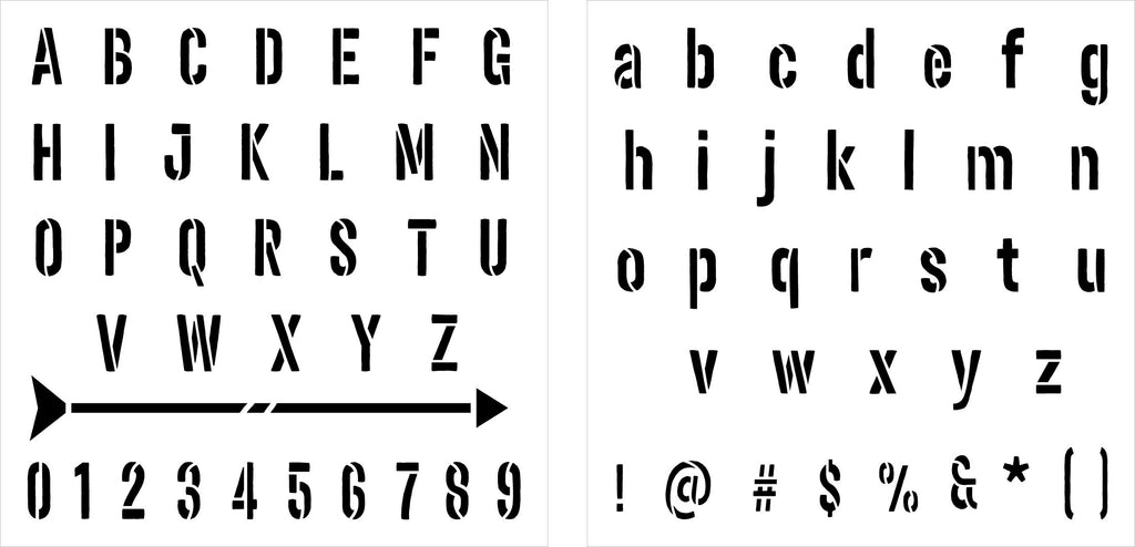 STUDIOR12 STUDIO R12 crafty serif lettering stencils by studior12, reusable full alphabet stencil, diy journal, scrapbook, & crafting