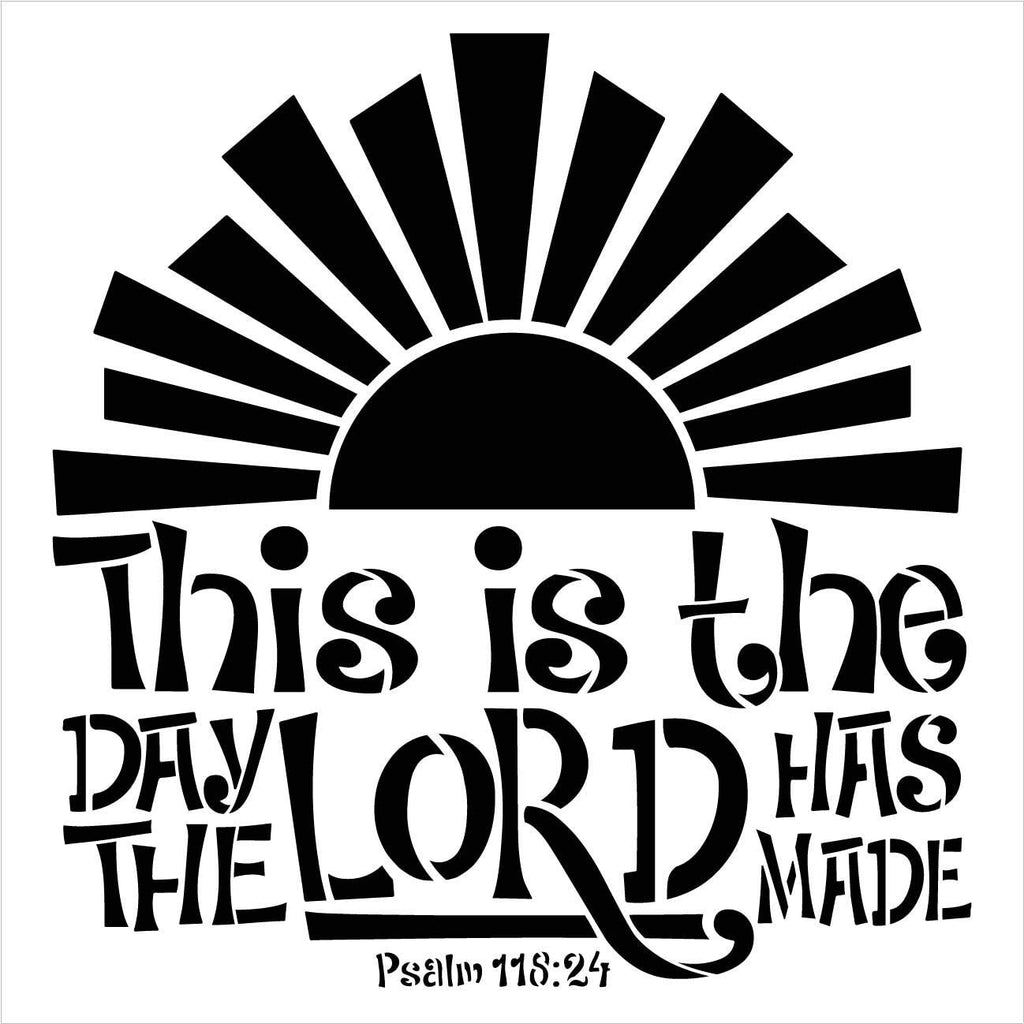 Day The Lord Has Made Bible Verse Stencil by StudioR12 DIY Faith Hom