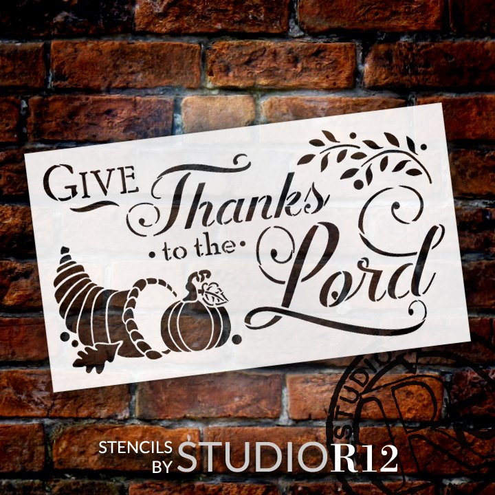 
                  
                bible,
  			
                Christmas & Winter,
  			
                cornicopia,
  			
                Country,
  			
                Faith,
  			
                Farmhouse,
  			
                give thanks,
  			
                Holiday,
  			
                Home,
  			
                Home Decor,
  			
                horizontal,
  			
                Inspiration,
  			
                Inspirational Quotes,
  			
                Kitchen,
  			
                laurel,
  			
                Lord,
  			
                pumpkin,
  			
                Sayings,
  			
                script,
  			
                stencil,
  			
                Stencils,
  			
                StudioR12,
  			
                StudioR12 Stencil,
  			
                Template,
  			
                Thanksgiving,
  			
                  
                  