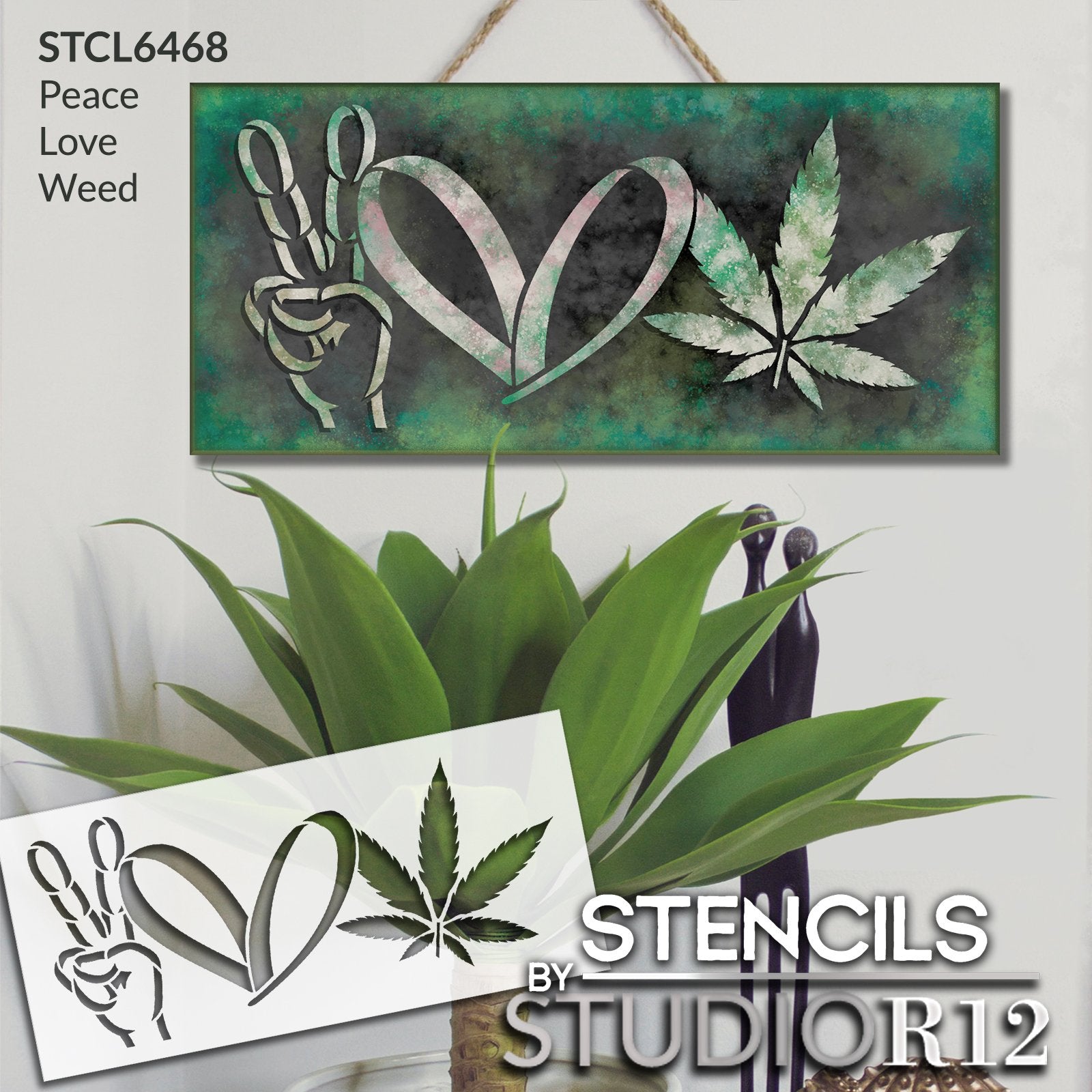 weed plant stencils