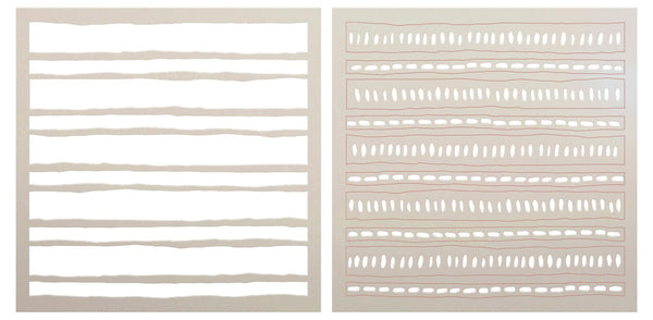 Brushstroke Stripe Pattern Stencil by StudioR12 - Select Size - USA Made - DIY Boho Decor | Painting on Walls, Floors, Tiles, & Wood Signs | STCL6784