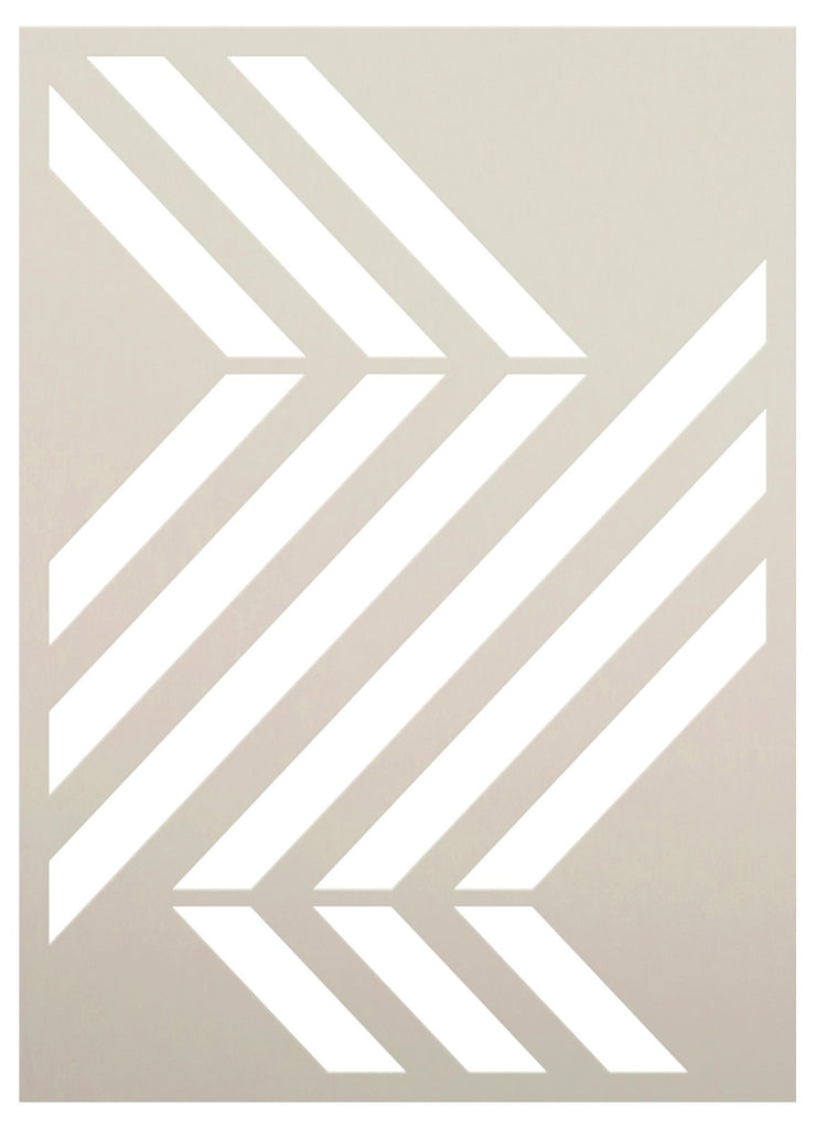 Repeat Geometric Triangle Pattern Stencil by StudioR12 - DIY