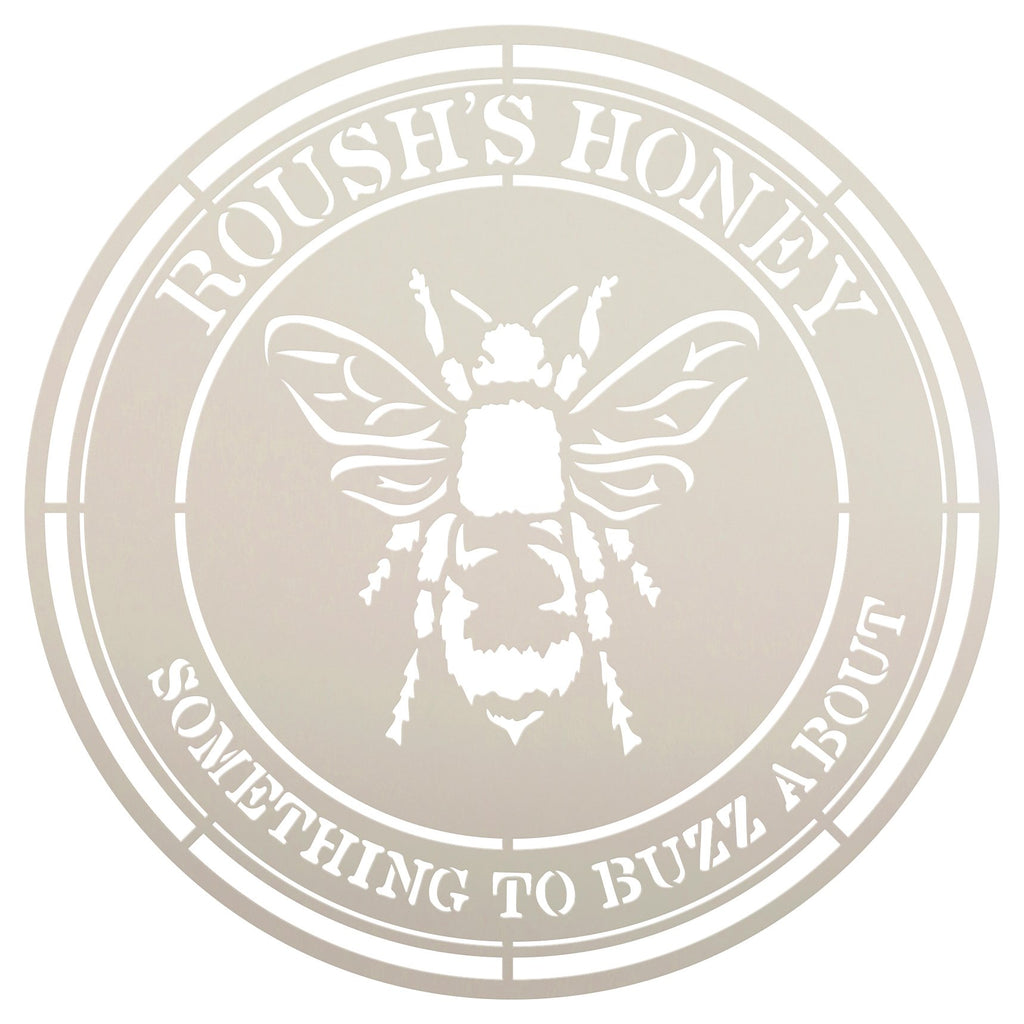 Bumble & Co Local Honey Stencil with Bee by StudioR12 DIY Rustic Farm Home Decor Craft & Paint Farmhouse Wood Signs Select Size 18 x 18 inch