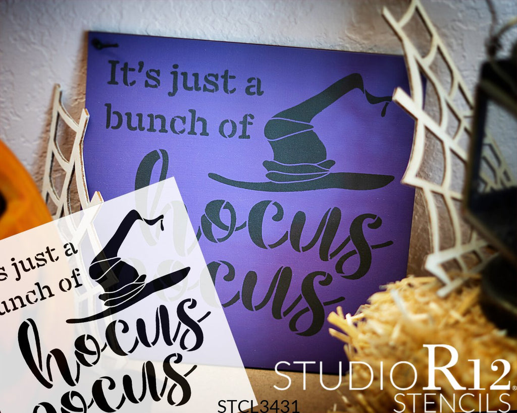 
                  
                autumn,
  			
                cursive,
  			
                cute,
  			
                diy,
  			
                diy decor,
  			
                fall,
  			
                funny,
  			
                halloween,
  			
                hocus,
  			
                Holiday,
  			
                Home,
  			
                Home Decor,
  			
                large,
  			
                pocus,
  			
                scary,
  			
                script,
  			
                sign,
  			
                silly,
  			
                stencil,
  			
                Stencils,
  			
                Studio R 12,
  			
                StudioR12,
  			
                StudioR12 Stencil,
  			
                template,
  			
                trick or treat,
  			
                witch,
  			
                witch hat,
  			
                  
                  