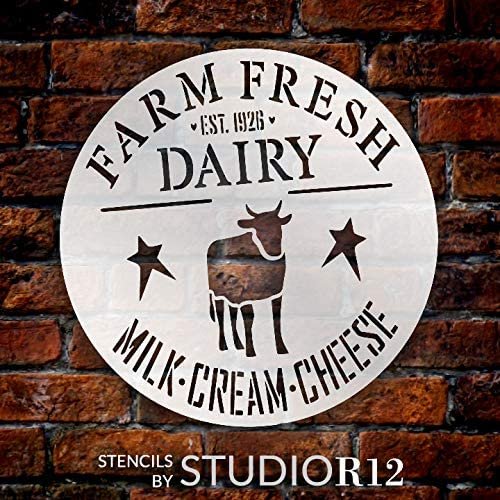 
                  
                cheese,
  			
                Country,
  			
                country star,
  			
                cow,
  			
                cream,
  			
                dairy,
  			
                farm,
  			
                Farmhouse,
  			
                Home Decor,
  			
                milk,
  			
                round,
  			
                rustic,
  			
                star,
  			
                stencil,
  			
                Stencils,
  			
                Studio R 12,
  			
                StudioR12,
  			
                StudioR12 Stencil,
  			
                vintage,
  			
                  
                  