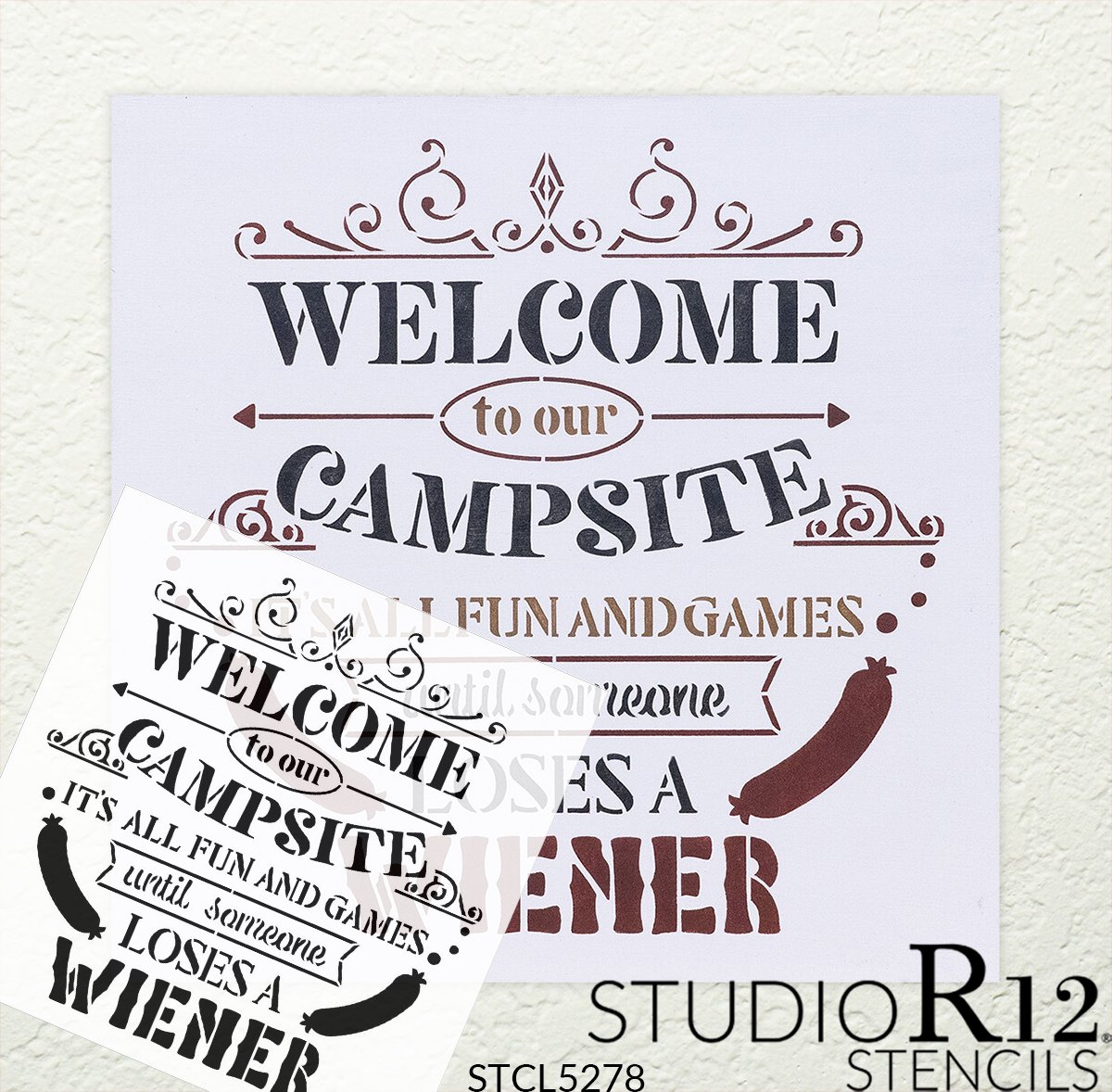 Welcome to Our Campsite Vinyl Decal - Light-up Camp Bucket Decal – Thought  Bubble Studio