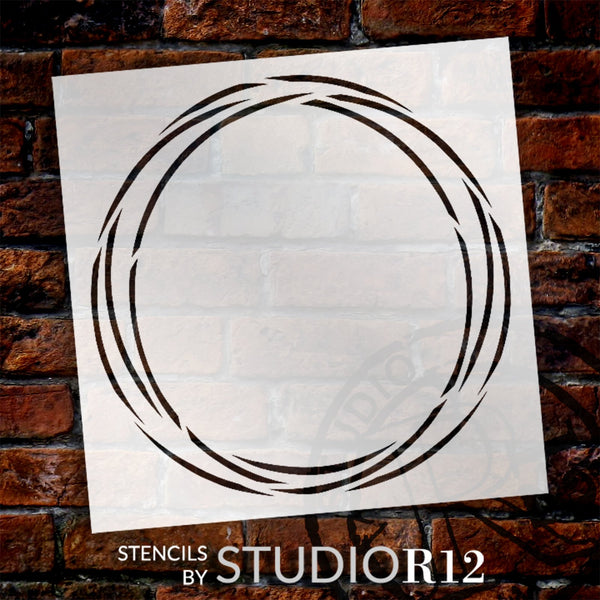 Triple Circle Geometric Picture Frame Stencil by StudioR12 - Select Size - USA MADE - Craft DIY Modern Home Decor | Paint Wood Sign - Mixed Media | STCL5991