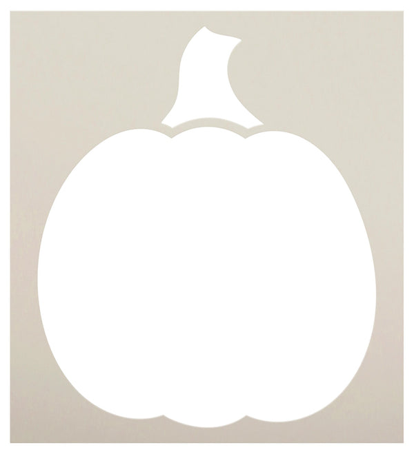 Round Pumpkin Shape Silhouette Stencil by StudioR12 - Select Size - USA Made - Craft DIY Rustic Fall Kitchen Decor | Paint Wood Sign Door Hanger | STCL6777