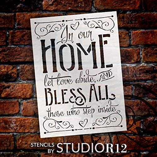 Welcome -Side Script - Word Stencil - 17 x 7 - STCL1493_4 - by StudioR12