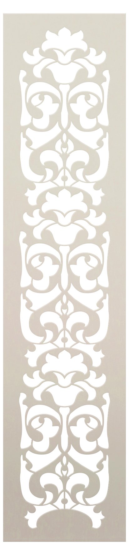 Medieval Flower Flourish Band Stencil by StudioR12 | Craft DIY Pattern Backsplash Home Decor | Paint Wood Sign | Reusable Mylar Template | Select Size | STCL5823