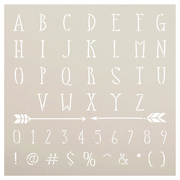 Crafty Serif Lettering Stencils by StudioR12 | Reusable Full Alphabet Stencil | DIY Journal, Scrapbook, & Crafting | Select Size | STCL5968