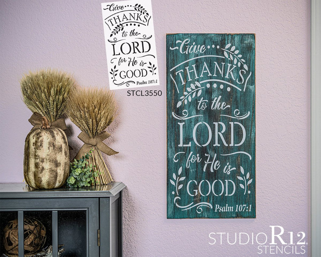 
                  
                Bible,
  			
                Christian,
  			
                Country,
  			
                Faith,
  			
                Farmhouse,
  			
                give thanks,
  			
                Home,
  			
                Home Decor,
  			
                Inspiration,
  			
                Inspirational Quotes,
  			
                Kitchen,
  			
                Lord,
  			
                Psalm,
  			
                Sayings,
  			
                stencil,
  			
                Stencils,
  			
                Studio R12,
  			
                StudioR12,
  			
                thanks,
  			
                verse,
  			
                  
                  