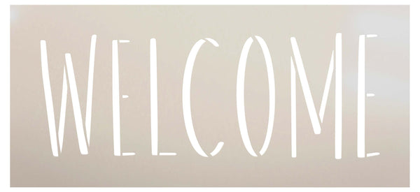 Simple Welcome Stencil by StudioR12 | Craft DIY Greeting Home Decor | Paint Wood Sign | Reusable Mylar Template | Select Size | STCL6026
