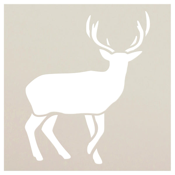 Deer Shape Stencil by StudioR12 - Select Size - USA Made - Craft DIY Country Farmhouse Home Decor | Paint Patterned Wood Sign | Reusable Mylar Template | STCL6782