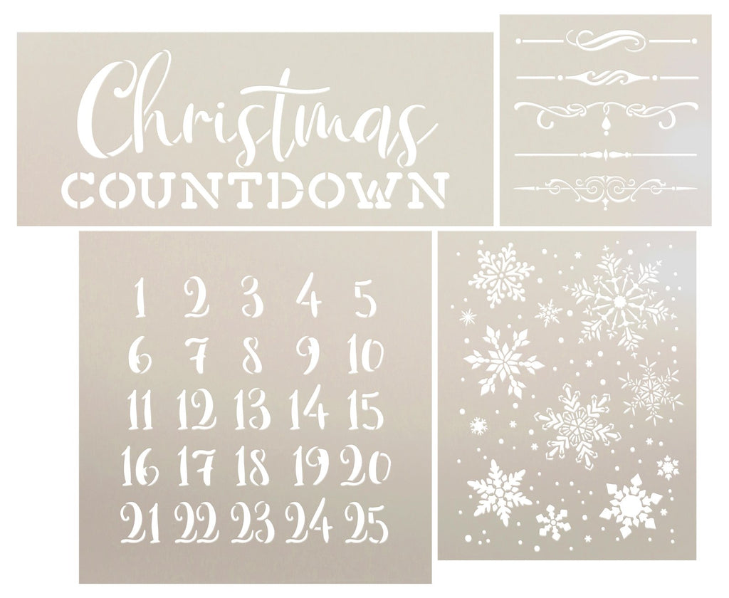 Farmhouse Chalk Calendar Monogram Stencil Set by StudioR12