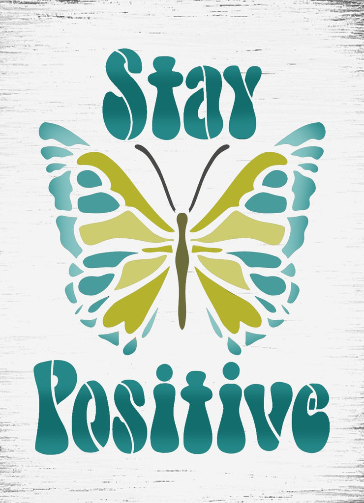 Stay Positive with Butterfly Stencil by StudioR12