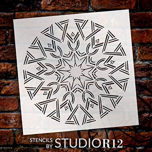 Mandala - Deco - Complete Stencil by StudioR12 | Reusable Mylar Template |  Use to Paint Wood Signs - Pallets - Pillows - Wall Art - Floor Tile 