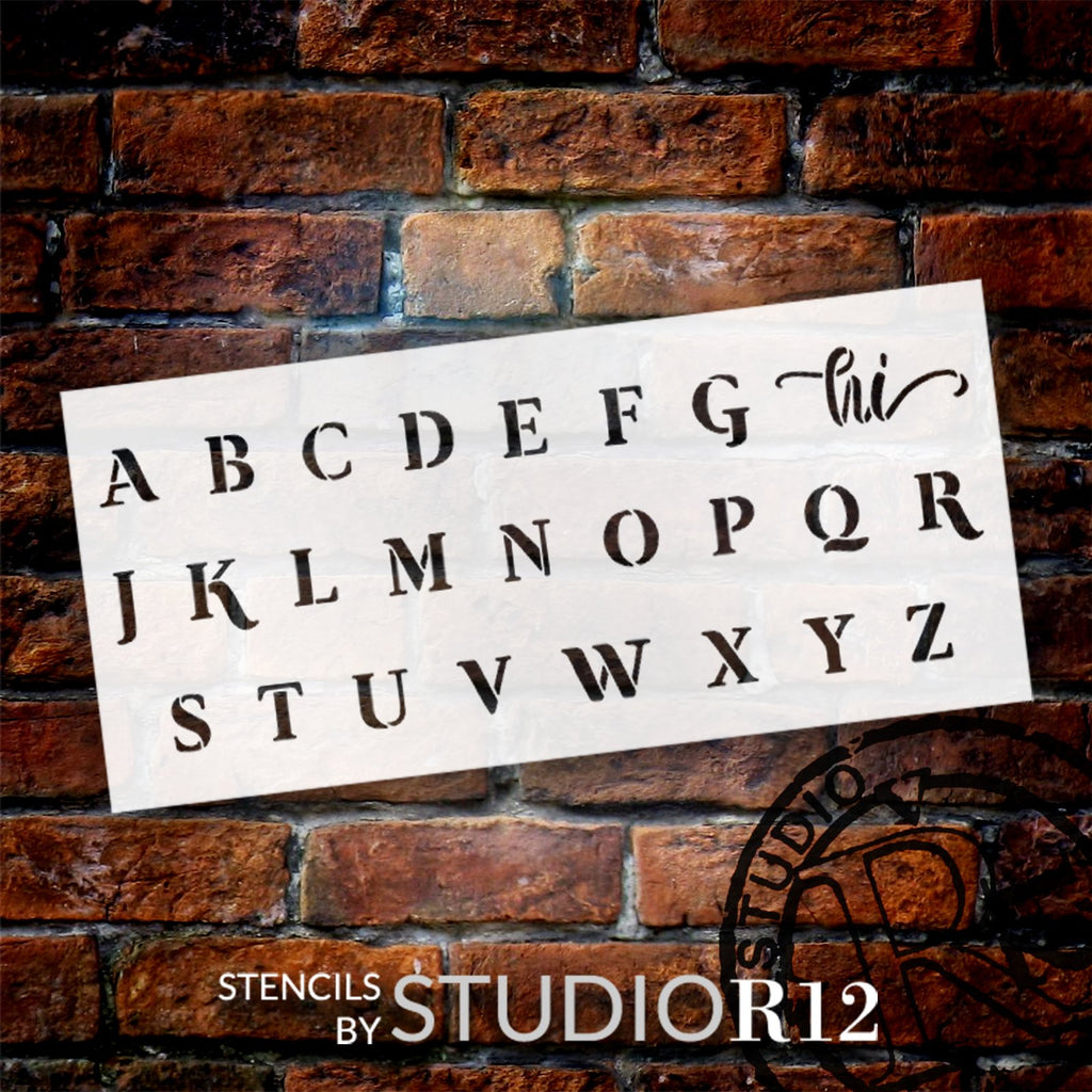 Large Letter Alphabet Stencil by StudioR12 - Select Size - USA