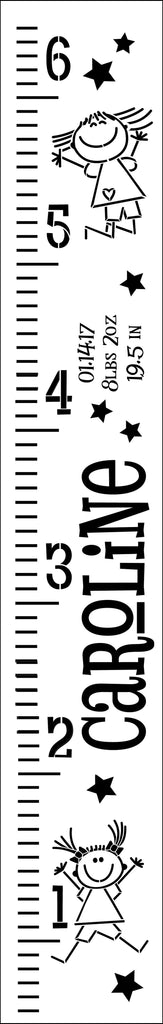 Traditional Growth Chart Markers with Arrow Stencils by StudioR12, DIY  Child Bedroom & Nursery Decor, Paint Wood Ruler Signs