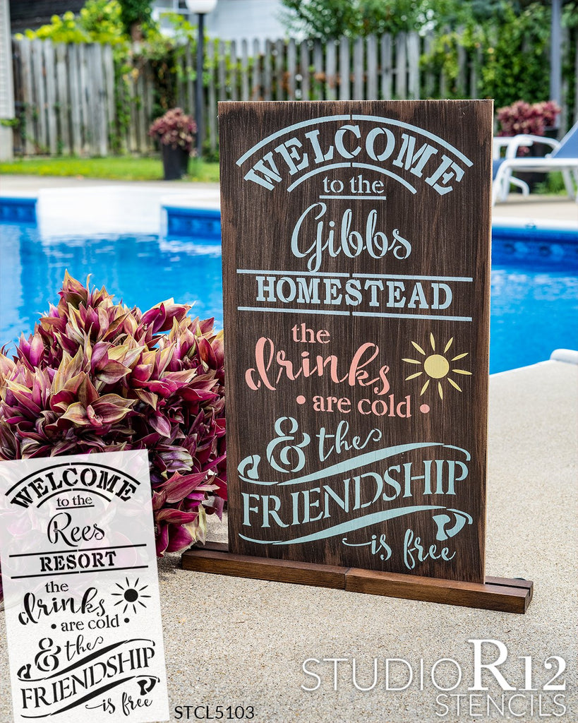 
                  
                Country,
  			
                custom,
  			
                Drink,
  			
                drinks,
  			
                Farmhouse,
  			
                friend,
  			
                friends,
  			
                friendship,
  			
                Home,
  			
                Home Decor,
  			
                Personalized,
  			
                pool,
  			
                stencil,
  			
                Stencils,
  			
                StudioR12,
  			
                StudioR12 Stencil,
  			
                summer,
  			
                Sun,
  			
                sun shine,
  			
                sunshine,
  			
                Template,
  			
                Welcome,
  			
                Welcome Sign,
  			
                  
                  