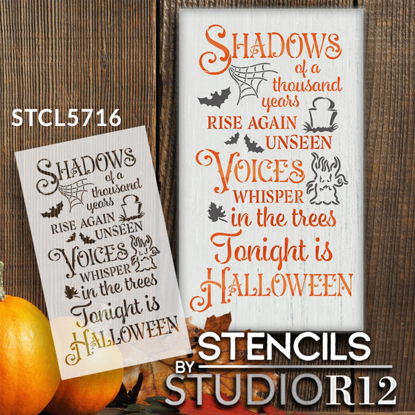 Shadows of a Thousand Years Stencil by StudioR12 | Tonight is Halloween | Craft DIY Home Decor | Paint Wood Sign Reusable Mylar Template | Select Size | STCL5716