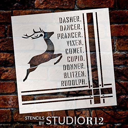 
                  
                Art Stencil,
  			
                christmas,
  			
                Christmas & Winter,
  			
                christmas song,
  			
                Country,
  			
                dasher,
  			
                deer,
  			
                deer running,
  			
                DIY,
  			
                flannel,
  			
                holiday,
  			
                holiday song,
  			
                Home Decor,
  			
                plaid,
  			
                reindeer,
  			
                rudolph,
  			
                stencil,
  			
                Stencils,
  			
                Studio R 12,
  			
                StudioR12,
  			
                StudioR12 Stencil,
  			
                  
                  