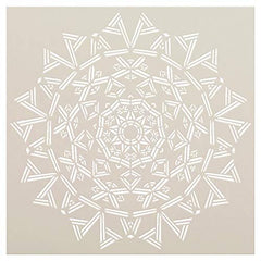 Mandala - Triangles - Complete Stencil by StudioR12 | Reusable Mylar  Template | Use to Paint Wood Signs - Pallets - Pillows - Wall Art - Floor  Tile 