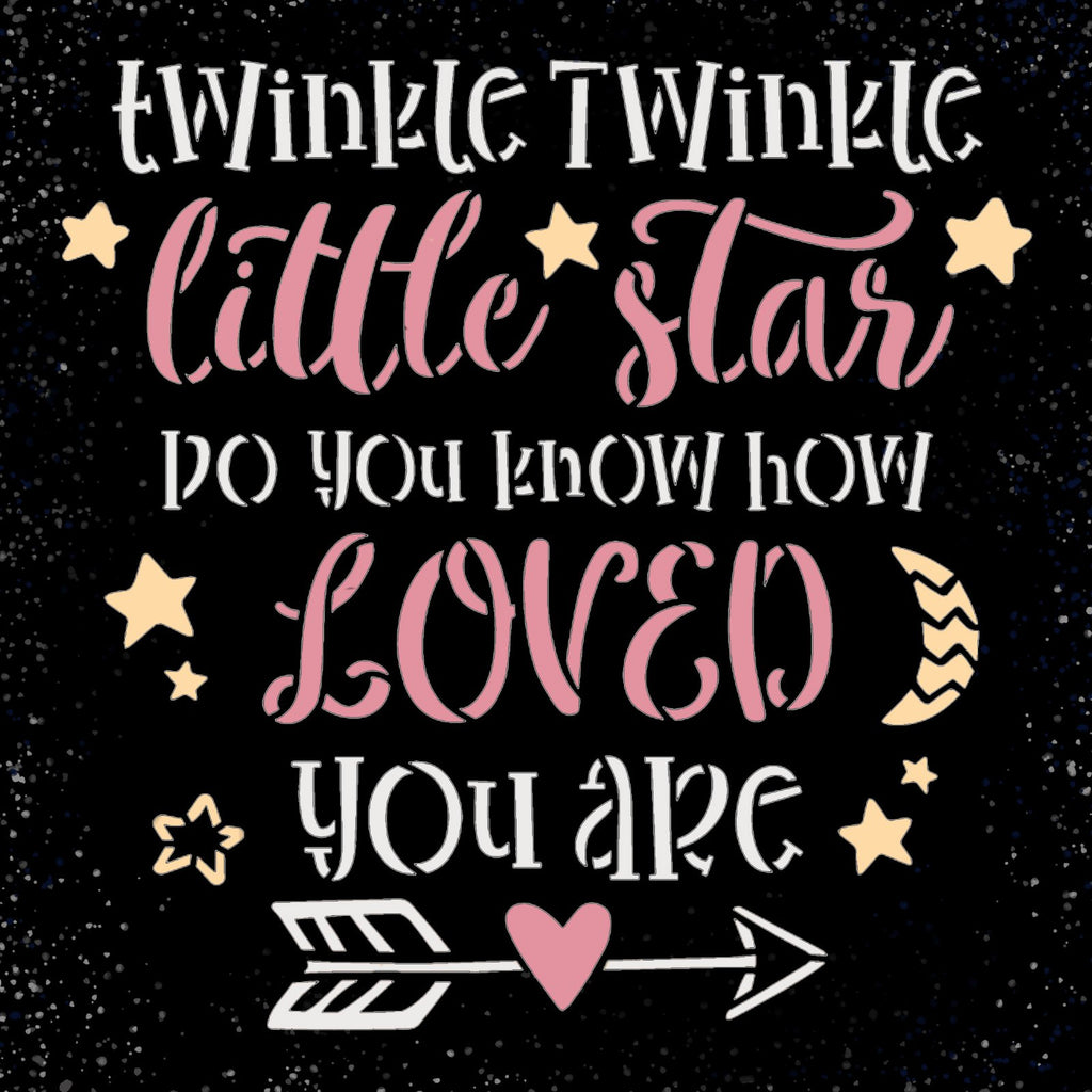 Twinkle Stars Stencil by Studior12 Art for Kids Nursery Decor, Celestial  Backgrounds, Cards, Ceiling, Cake SELECT SIZE STCL578 