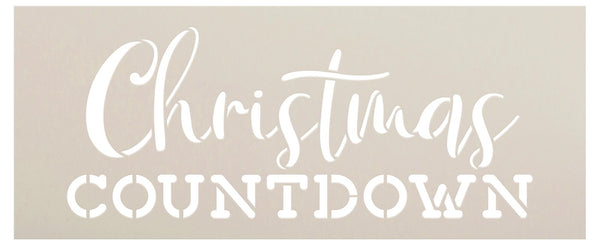 Christmas Countdown Stencil by StudioR12 | DIY Holiday Advent Calendar Decor | Craft & Paint Winter Wood Signs | Select Size | STCL5916