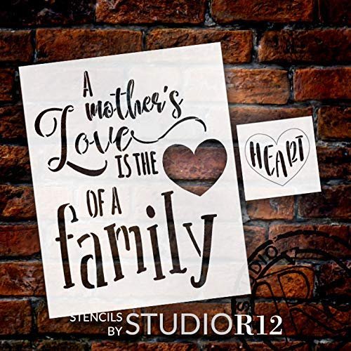 Love Heart Stencil by StudioR12, DIY Valentine's Day Home Decor, Valentine Word Art, Craft & Paint Farmhouse Wood Sign