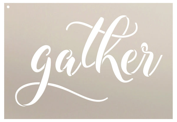 Gather - Elegant Hand Script - Word Stencil by StudioR12 - Select Size - STCL1985
