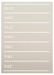 Simple Weekly Calendar Stencil by StudioR12 | DIY Menu Board Planner for  Kitchen & Home | Craft Chalkboard Decor | Select Size
