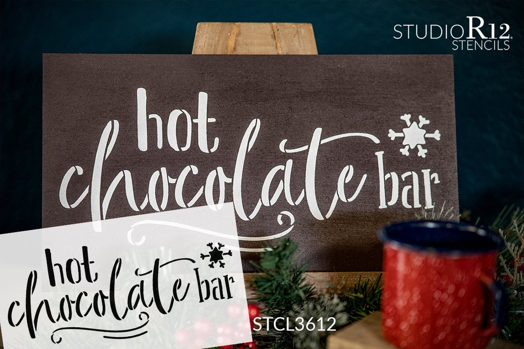 
                  
                Art Stencil,
  			
                bar,
  			
                chocolate,
  			
                Christmas,
  			
                Christmas & Winter,
  			
                cocoa,
  			
                coffee,
  			
                cold,
  			
                diy wood sign,
  			
                drink,
  			
                Holiday,
  			
                Home,
  			
                hot chocolate,
  			
                Kitchen,
  			
                long,
  			
                script,
  			
                snowflake,
  			
                Stencils,
  			
                Studio R 12,
  			
                StudioR12,
  			
                StudioR12 Stencil,
  			
                wood sign stencil,
  			
                  
                  