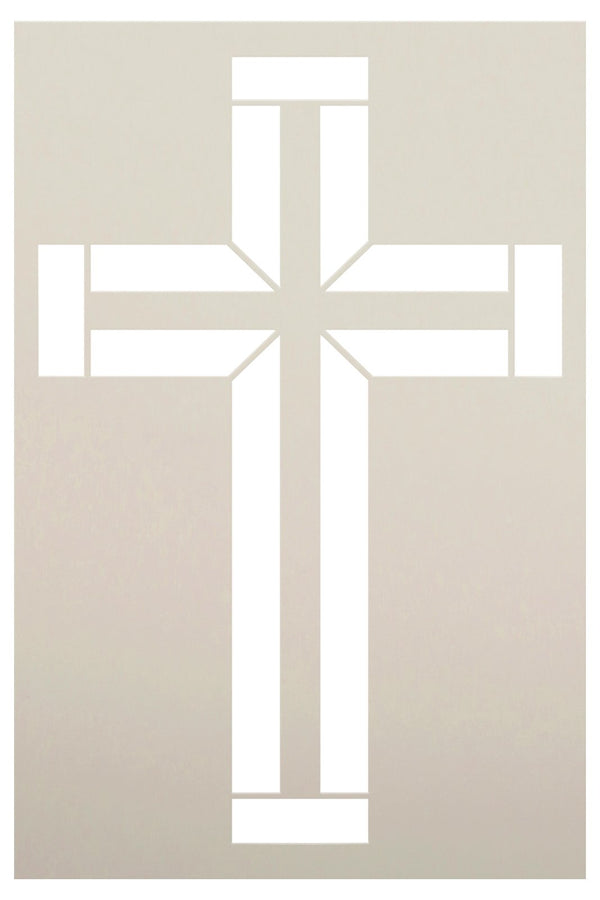 Hollow Cross Stencil by StudioR12 | Christianity Christian Wall Art | Craft DIY Faith Theme Living Room Decor | Paint Canvas Wood Signs | Select Size | STCL6383