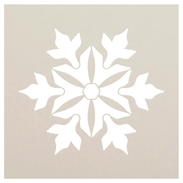 Snowflake Stencil by StudioR12 - 6 Inch Snowflake - USA Made - DIY Christmas Decorations | Mixed Media Template for Crafting Painting Scrapbooking | STCL6942